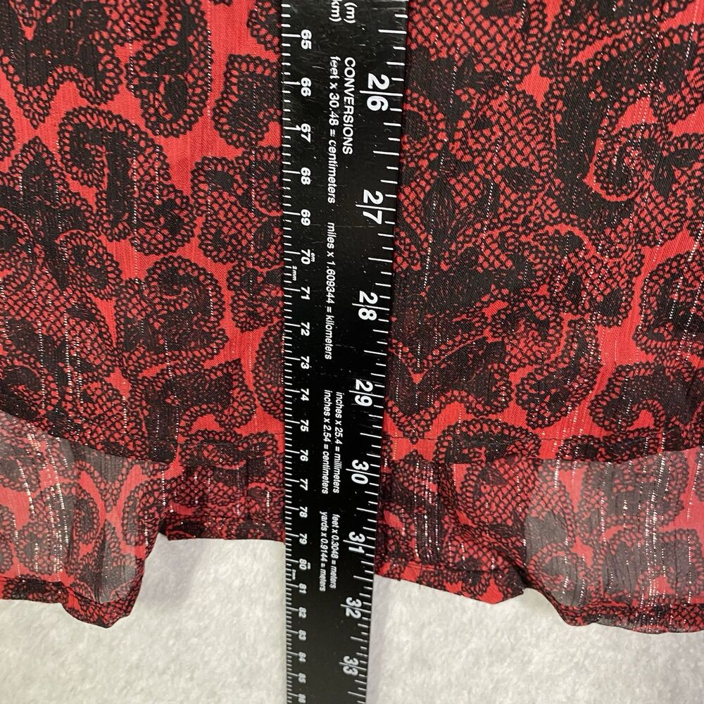 Maggie Barnes for Catherines Womens Plus Size 2X Red Blouse + Tank Top 2 Piece - Picture 9 of 14